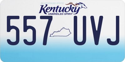 KY license plate 557UVJ
