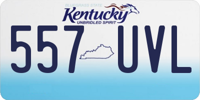 KY license plate 557UVL