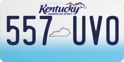 KY license plate 557UVO