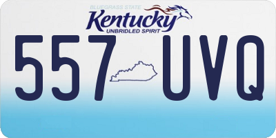 KY license plate 557UVQ