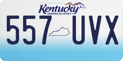 KY license plate 557UVX