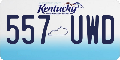 KY license plate 557UWD
