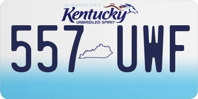 KY license plate 557UWF