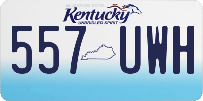 KY license plate 557UWH