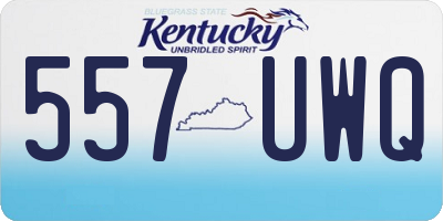 KY license plate 557UWQ