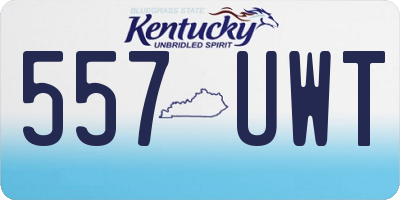 KY license plate 557UWT