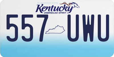KY license plate 557UWU