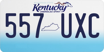 KY license plate 557UXC