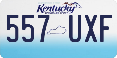 KY license plate 557UXF