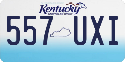 KY license plate 557UXI