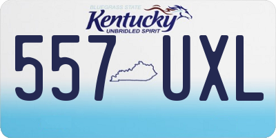KY license plate 557UXL