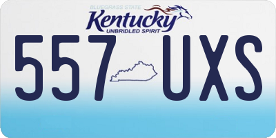 KY license plate 557UXS