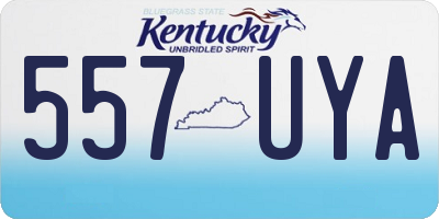 KY license plate 557UYA
