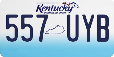 KY license plate 557UYB