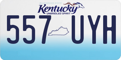 KY license plate 557UYH