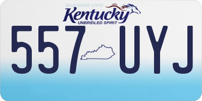 KY license plate 557UYJ