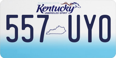 KY license plate 557UYO