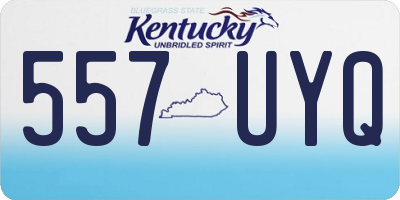 KY license plate 557UYQ