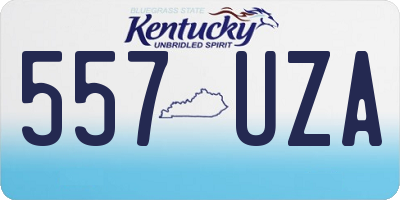 KY license plate 557UZA