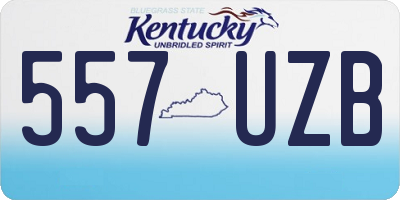 KY license plate 557UZB