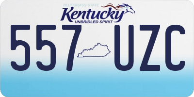 KY license plate 557UZC