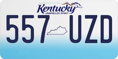 KY license plate 557UZD