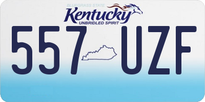 KY license plate 557UZF