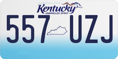 KY license plate 557UZJ
