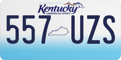 KY license plate 557UZS