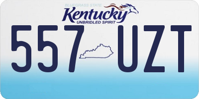 KY license plate 557UZT
