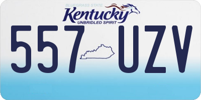 KY license plate 557UZV