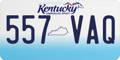 KY license plate 557VAQ