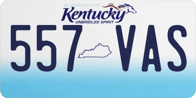 KY license plate 557VAS