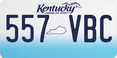 KY license plate 557VBC