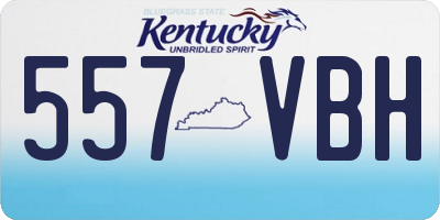 KY license plate 557VBH