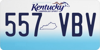 KY license plate 557VBV