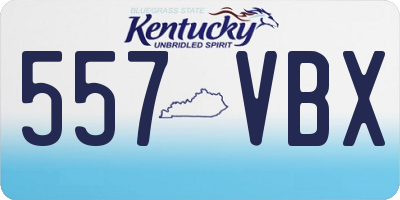 KY license plate 557VBX