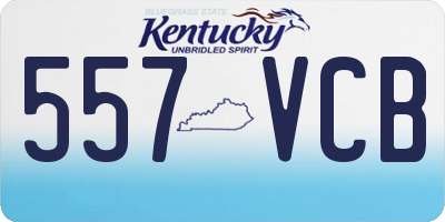 KY license plate 557VCB
