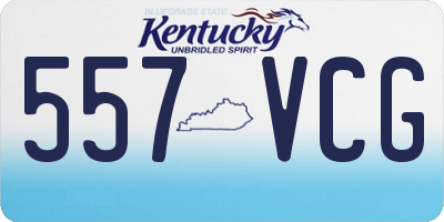 KY license plate 557VCG