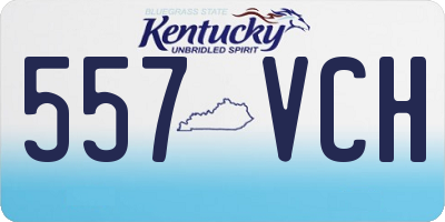 KY license plate 557VCH