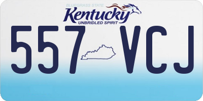 KY license plate 557VCJ
