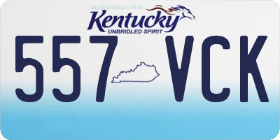 KY license plate 557VCK