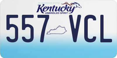 KY license plate 557VCL