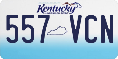 KY license plate 557VCN