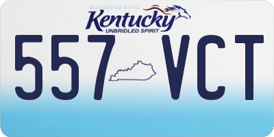 KY license plate 557VCT