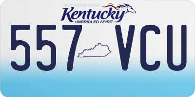 KY license plate 557VCU