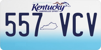 KY license plate 557VCV