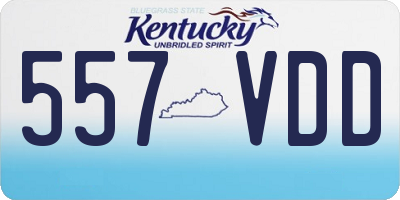 KY license plate 557VDD