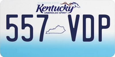 KY license plate 557VDP