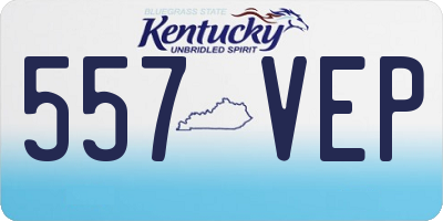 KY license plate 557VEP